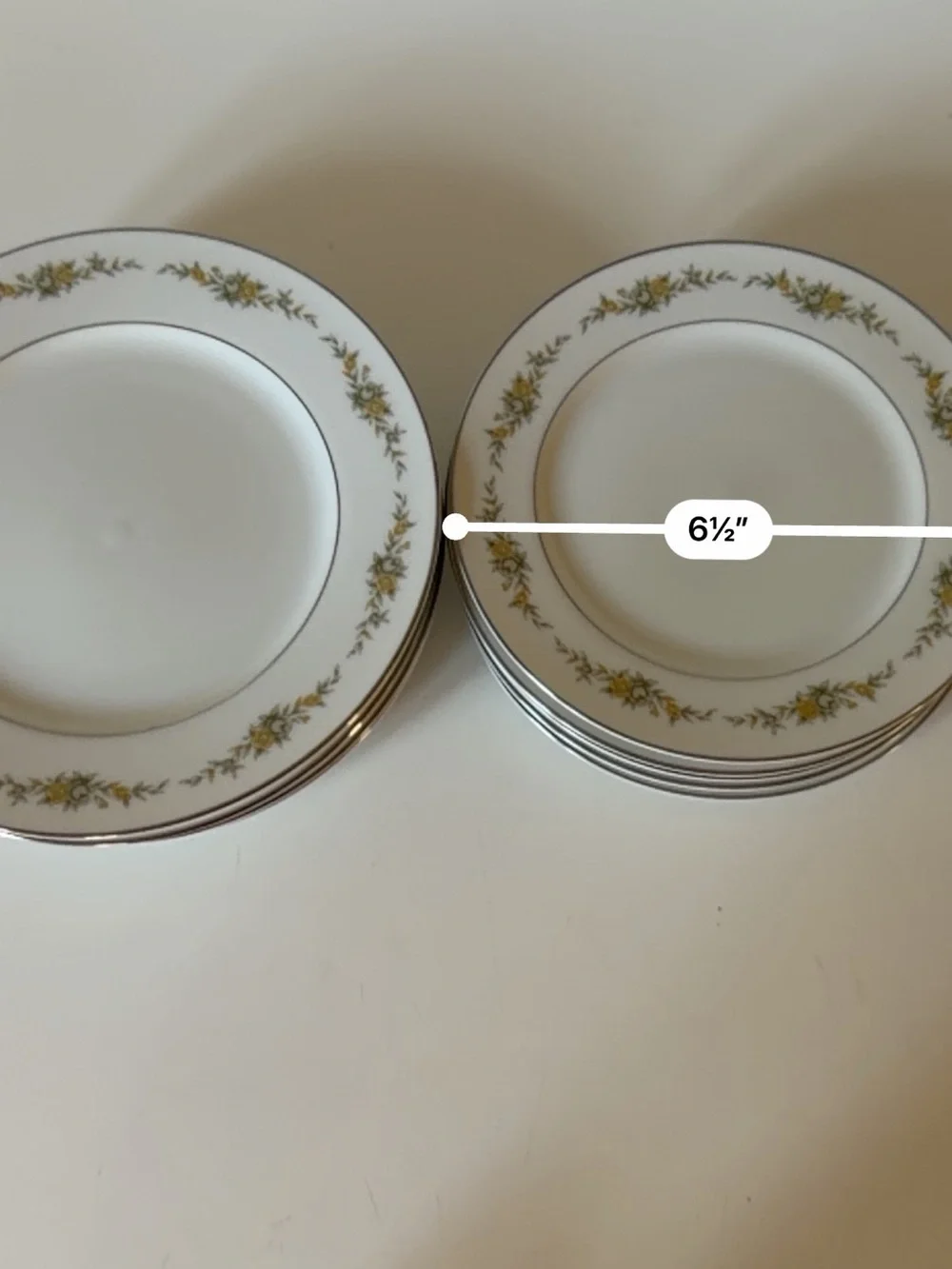 Vintage Four Crown China salad and bread and  butter plates set